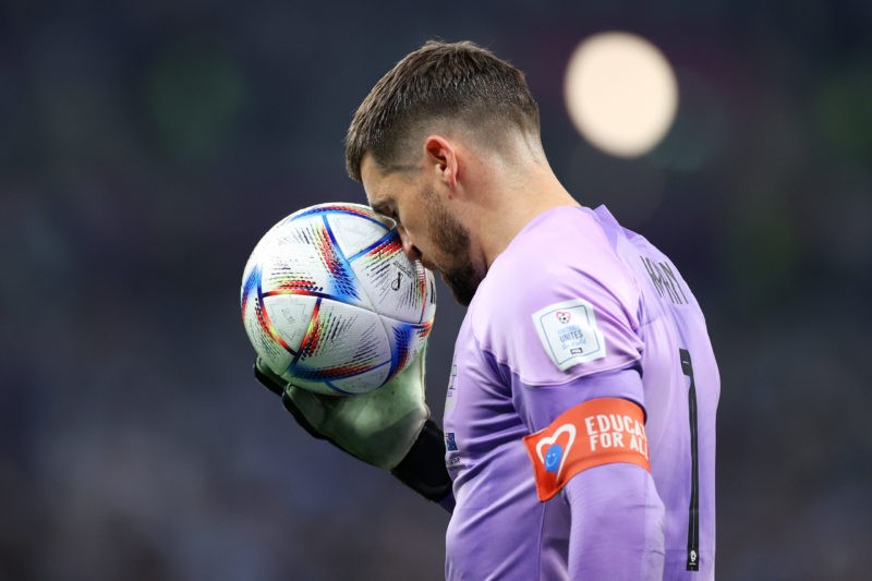 AZ excited to sign former Arsenal keeper for nominal fee 2 DOHA, QATAR - DECEMBER 03: Mathew Ryan of Australia shows dejection after the 1-2 defeat in the FIFA World Cup Qatar 2022 Round of 16 match between Argentina and Australia at Ahmad Bin Ali Stadium on December 03, 2022 in Doha, Qatar. (Photo by Michael Steele/Getty Images)
