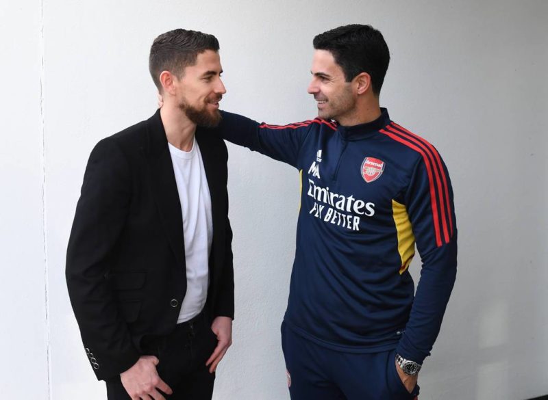 Jorginho delighted to finally link up with Arteta 2 Arteta and Jorginho via Arsneal.com