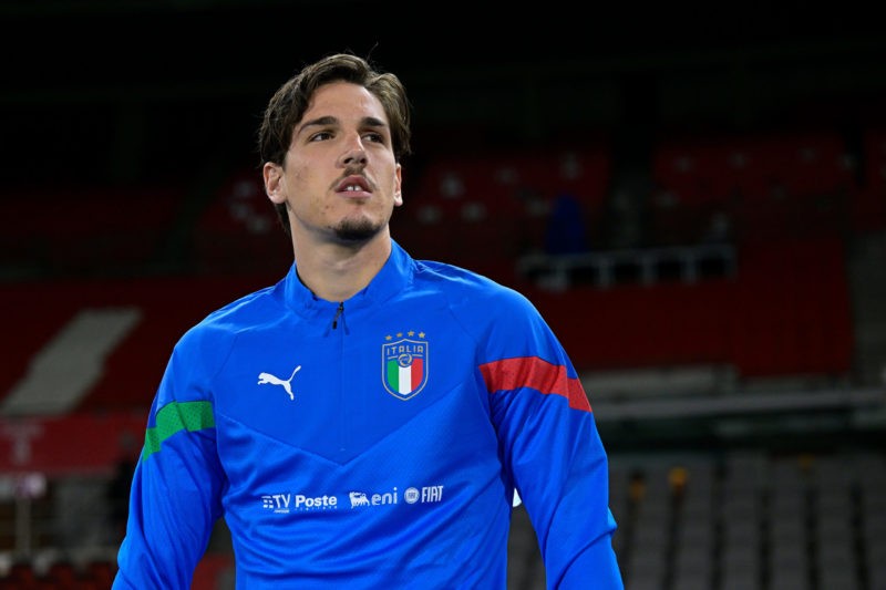 VIENNA, AUSTRIA - NOVEMBER 19: Nicolò Zaniolo of Italy looks on during the Italy training session at Ernst Happel Stadion on November 19, 2022 in V...