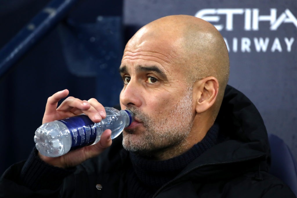 Leeds United appoint new manager pre-Manchester City clash 3 MANCHESTER, ENGLAND - DECEMBER 31: Pep Guardiola, Manager of Manchester City, looks on prior to the Premier League match between Manchester City and Everton FC at Etihad Stadium on December 31, 2022 in Manchester, England. (Photo by Jan Kruger/Getty Images)