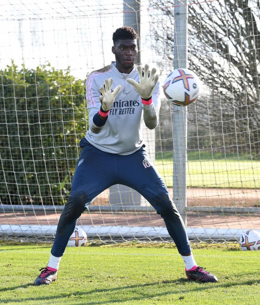 Brian Okonkwo with Arsenal (Photo via Okonkwo on Instagram)