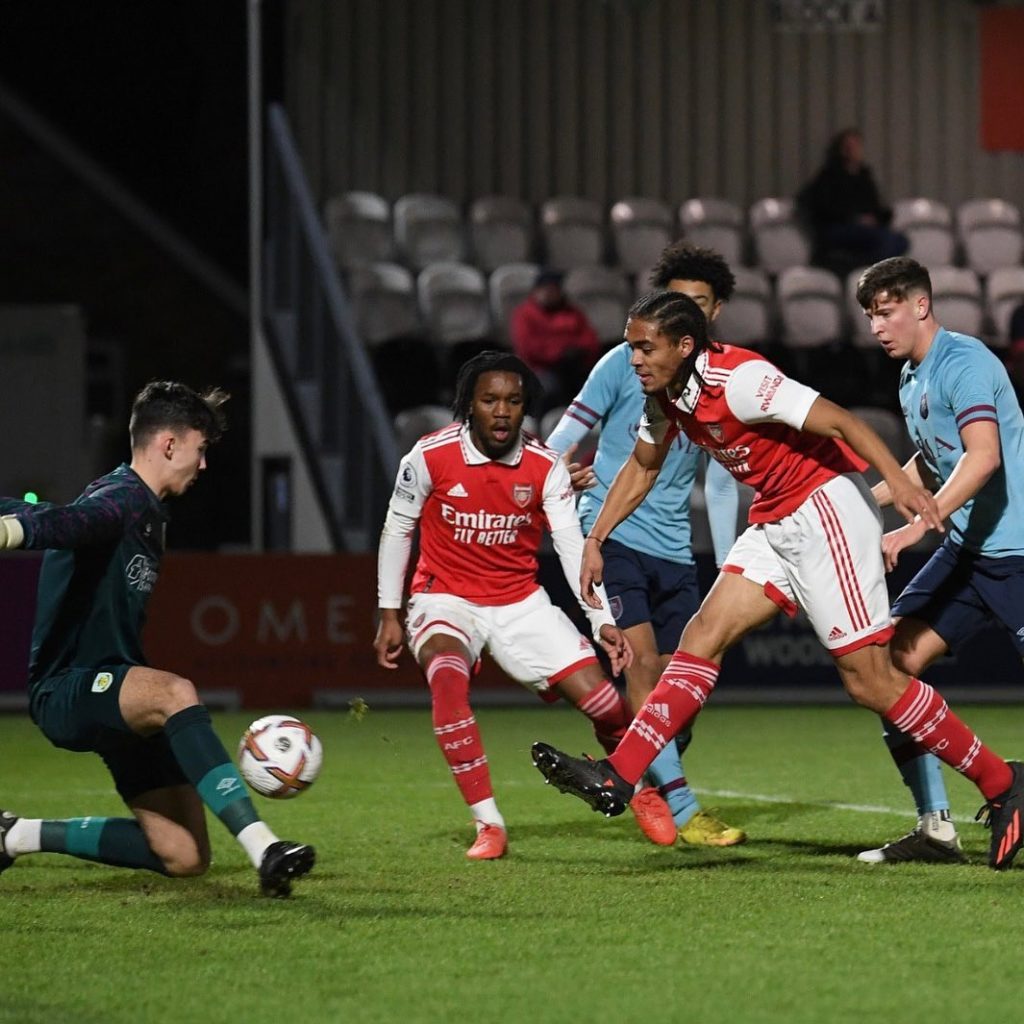 3 debuts in dead-rubber U21s game for Arsenal 4 Josh Robinson scores for the Arsenal u21s (Photo via Arsenal Academy on Instagram)