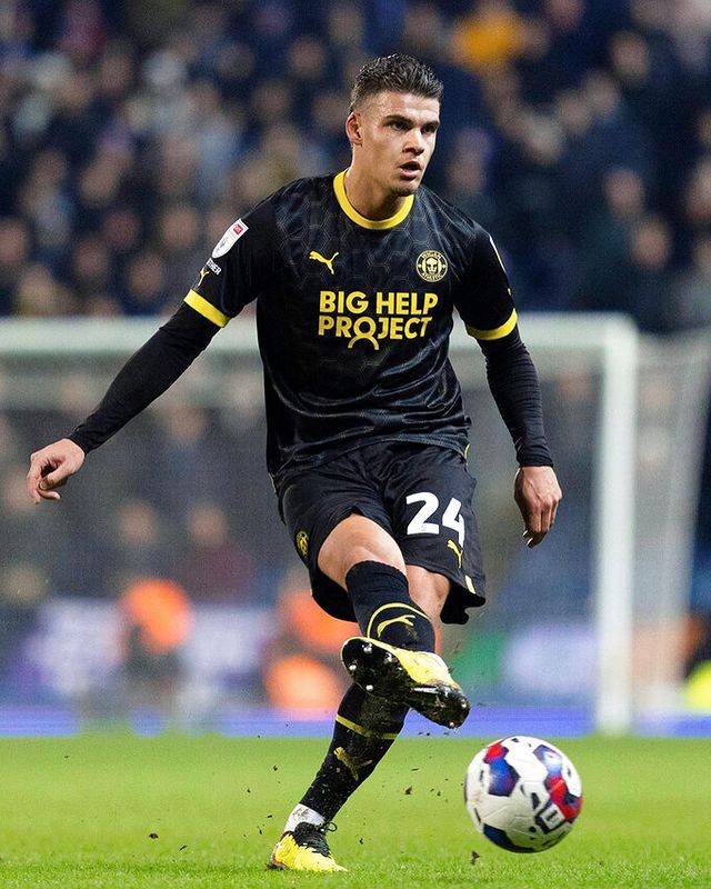 Omar Rekik playing for Wigan Athletic (Photo via Rekik on Instagram)