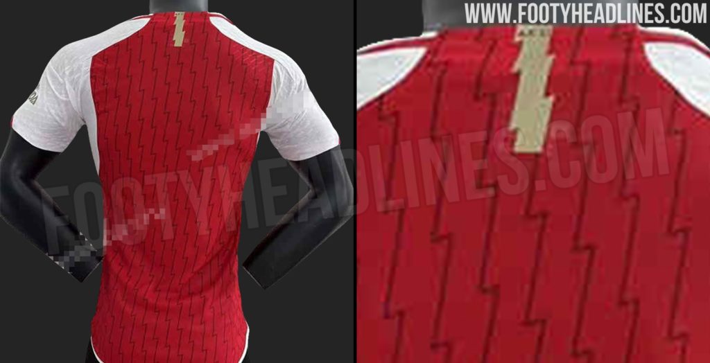 Arsenal 2023/24 home kit leak (Photo via FootyHeadlines)
