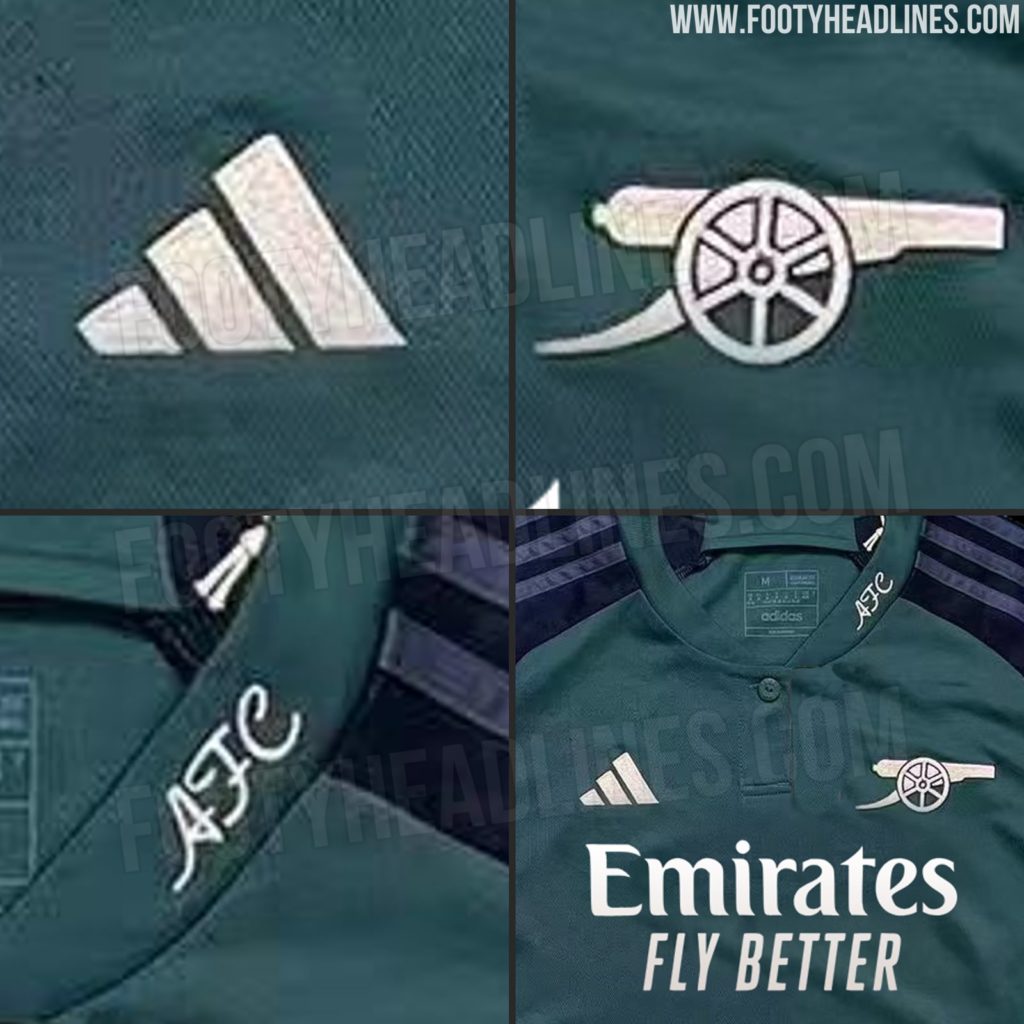 Leaked photo of the Arsenal 2023/24 Third Kit (Photo via Footy Headlines)