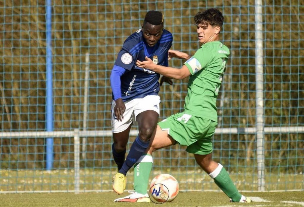 Mohamed Lamine Gueye with the Real Oviedo u19s (Photo via wiwsport)