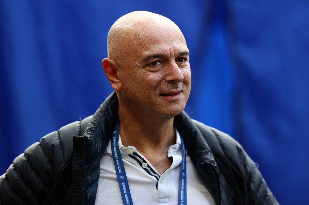 LONDON, ENGLAND: Daniel Levy, Chairman of Tottenham is seen during the NFL London 2021 match between New York Jets and Atlanta Falcons at Tottenham...