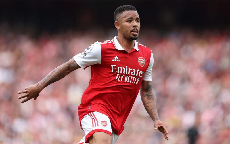 LONDON, ENGLAND - MAY 14: Gabriel Jesus of Arsenal looks on during the Premier League match between Arsenal FC and Brighton & Hove Albion at Em...