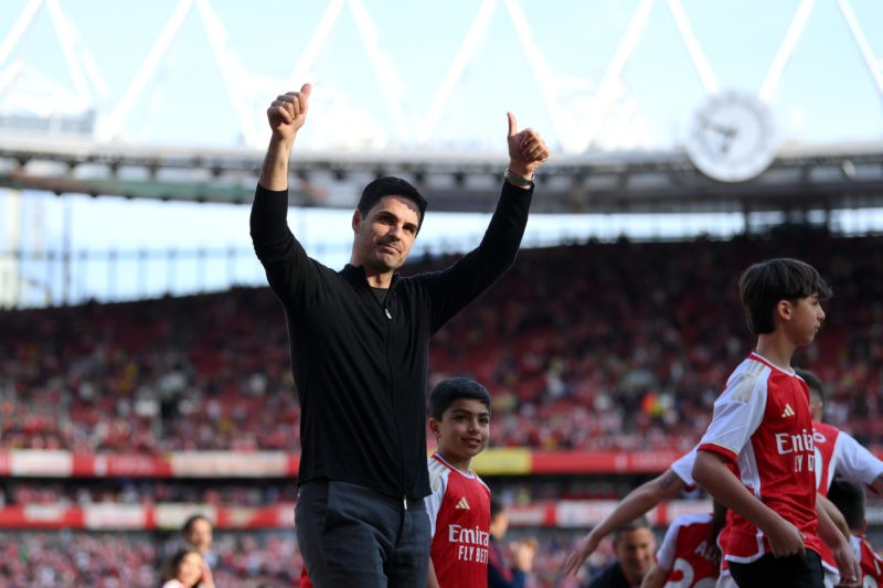 Arsenal news and gossip - LONDON, ENGLAND - MAY 28: Mikel Arteta, Manager of Arsenal, acknowledges fans after the Premier League match between Arse...