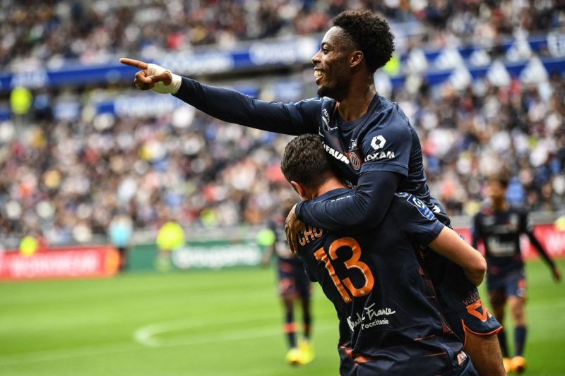 Montpellier stand firm on Elye Wahi transfer amidst €25m bid rejection 2 Arsenal transfers - Montpellier's French forward Elye Wahi celebrates scoring his team's first goal during the French L1 football match between Olympique Lyonnais (OL) and Montpellier Herault SC at The Groupama Stadium in Decines-Charpieu, central-eastern France on May 7, 2023. (Photo by OLIVIER CHASSIGNOLE/AFP via Getty Images)