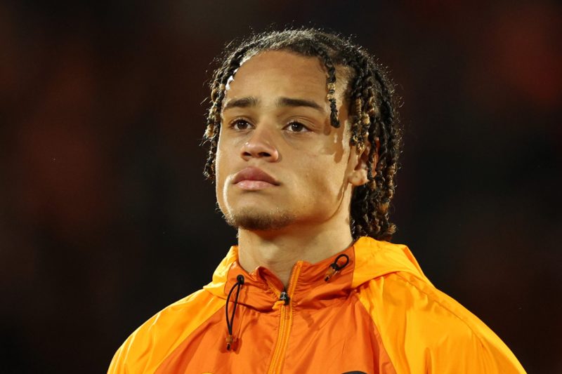 Arsenal trans news - ROTTERDAM, NETHERLANDS - MARCH 27: Xavi Simons of Netherlands stands for the national anthem prior to the UEFA EURO 2024 quali...
