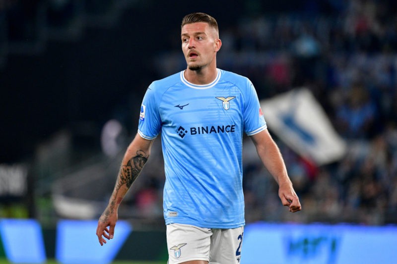 Arsenal 'above all' for €30m Sergej Milinković-Savić deal as Juventus step aside 2 Arsenal transfers - ROME, ITALY - MAY 12: Sergej Milinkovic Savic of SS Lazio during the Serie A match between SS Lazio and US Lecce at Stadio Olimpico on May 12, 2023 in Rome, Italy. (Photo by Marco Rosi - SS Lazio/Getty Images)
