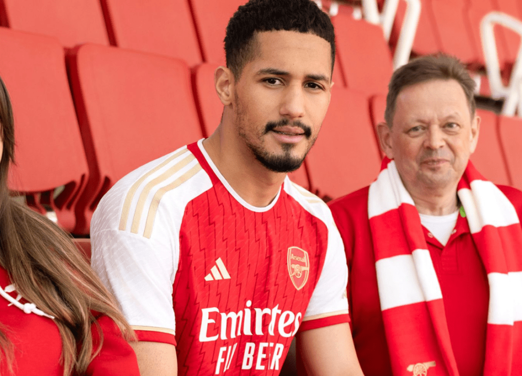 william saliba new arsenal kit