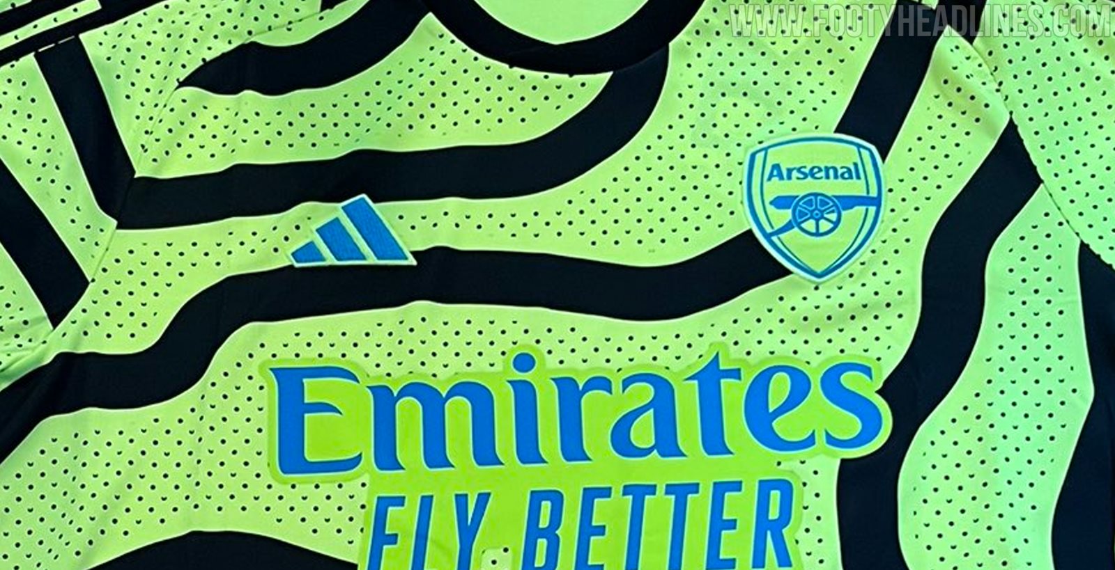 The Arsenal 2023/24 away kit (Photo via FootyHeadlines)