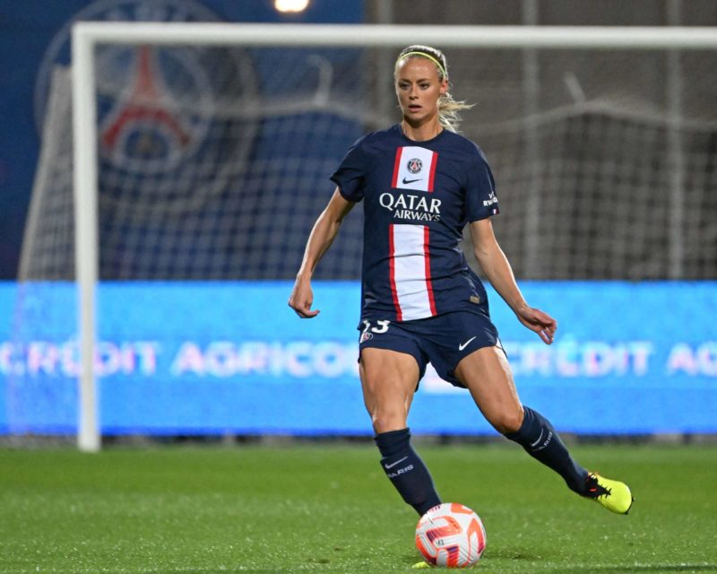 Arsenal confirm PSG centreback signing 4 Paris' forward Amanda Ilestedt controls the ball during the Women's French Champions' Trophy (Trophee des Champions) football match between Paris Saint-Germain and Lyon at the Stade Marcel-Tribut in Dunkirk on August 28, 2022. (Photo by DENIS CHARLET/AFP via Getty Images)