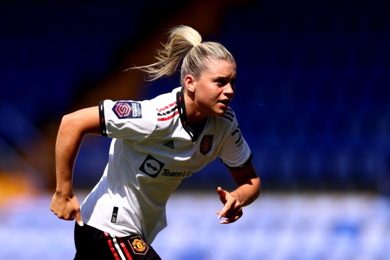 Star Manchester United striker expected to join Arsenal July 1 4 BIRKENHEAD, ENGLAND - MAY 27: Alessia Russo of Manchester United looks on during the FA Women's Super League match between Liverpool and Manchester United at Prenton Park on May 27, 2023 in Birkenhead, England. (Photo by Naomi Baker/Getty Images)