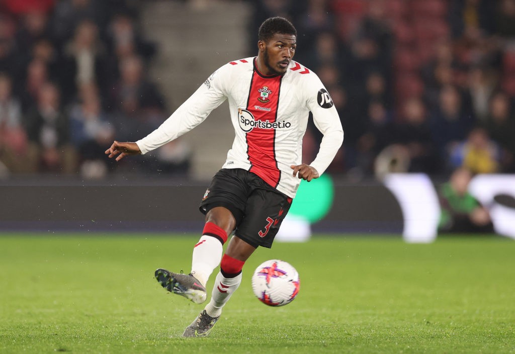 Released Arsenal midfielder set for medical at Ligue 1 club 2 SOUTHAMPTON, ENGLAND - APRIL 27: Ainsley Maitland-Niles of Southampton passes the ball during the Premier League match between Southampton FC and AFC Bournemouth at Friends Provident St. Mary's Stadium on April 27, 2023 in Southampton, England. (Photo by Warren Little/Getty Images)