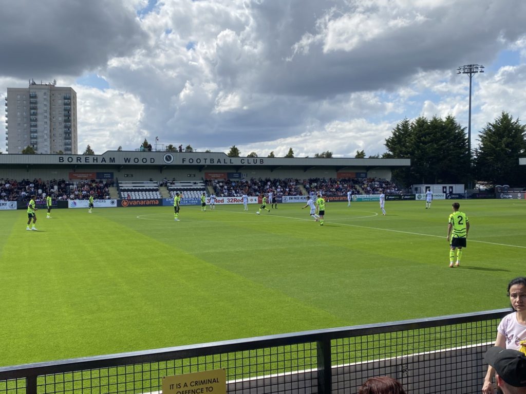 An Arsenal XI kick off against Boreham Wood