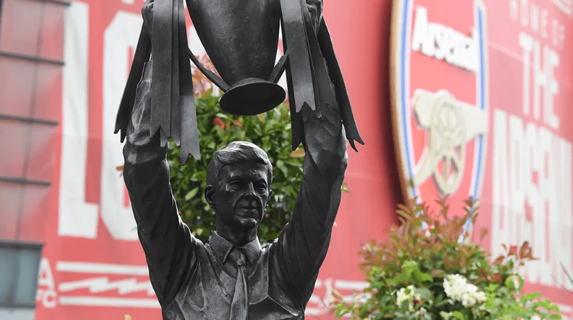 Arsene Wenger's statue in place outside the Emirates Stadium (Photo via Arsenal.com)