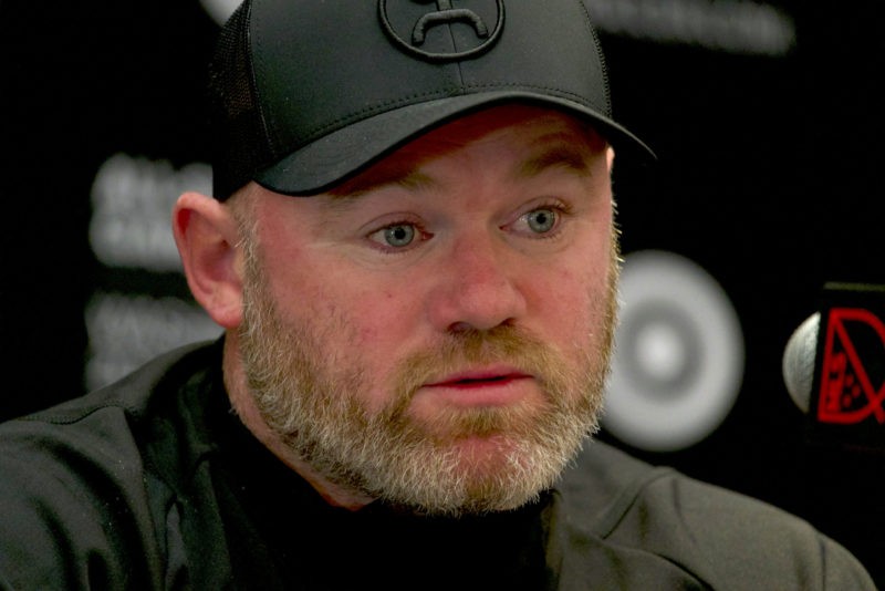 TOPSHOT - Wayne Rooney, Major League Soccer (MLS) All Stars Coach and current DC United Coach, speaks during a Major League Soccer (MLS) All Stars ...