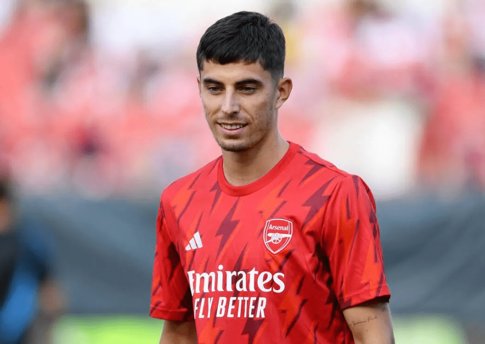 Arsenal's squad now the most expensive in the world 2 Kai Havertz warming up with Arsenal (Photo via Arsenal.com)