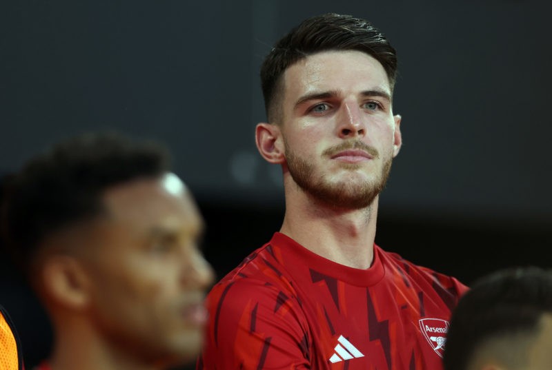 Arsenal biggest spenders in Europe 5 WASHINGTON, DC - JULY 19: Declan Rice #41 of Arsenal FC warms up prior to the MLS All-Star Game between Arsenal FC and MLS All-Stars at Audi Field on July 19, 2023 in Washington, DC. (Photo by Tim Nwachukwu/Getty Images)