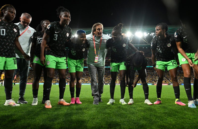 BRISBANE, AUSTRALIA - JULY 27: Randy Waldrum, Head Coach of Nigeria ahead of the FIFA Women's World Cup Australia & New Zealand 2023 Group B match between Australia and Nigeria at Brisbane Stadium on July 27, 2023 in Brisbane, Australia. (Photo by Justin Setterfield/Getty Images)