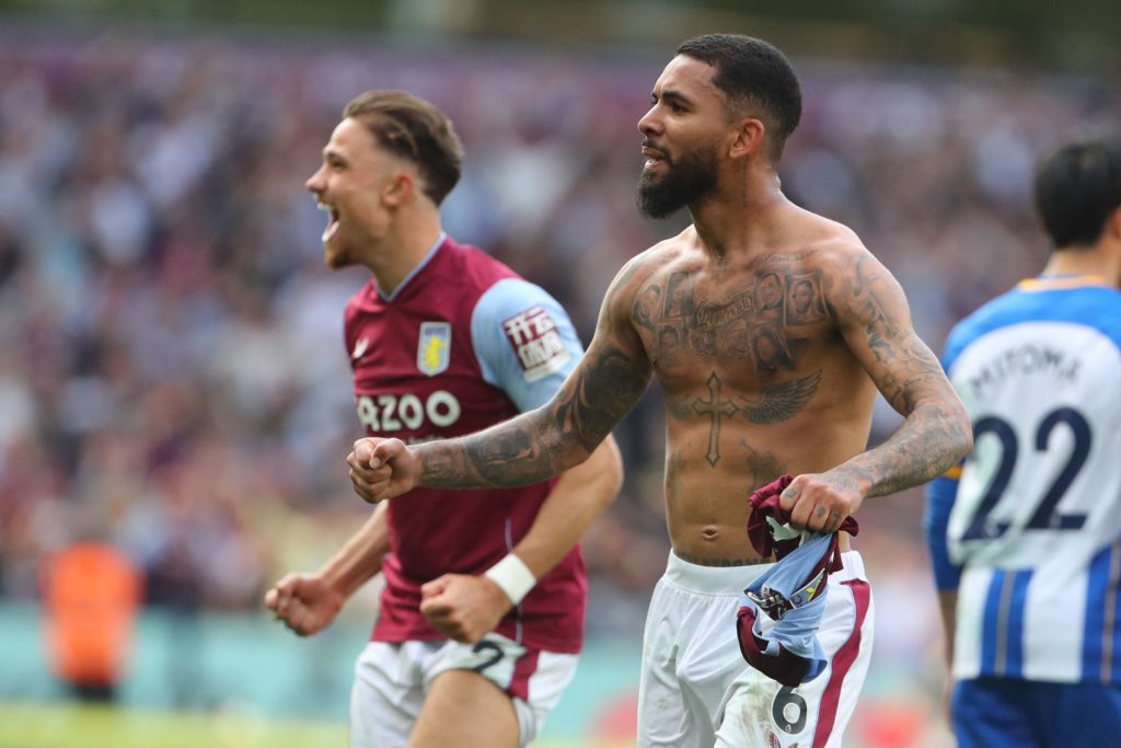 Juventus in talks for Arsenal target but race not over yet 4 Aston Villa's English defender Matty Cash (L) and Aston Villa's Brazilian midfielder Douglas Luiz (R) celebrate on the final whistle in the English Premier League football match between Aston Villa and Brighton and Hove Albion at Villa Park in Birmingham, central England on May 28, 2023. Villa won the game 2-1. (Photo by Geoff Caddick / AFP)