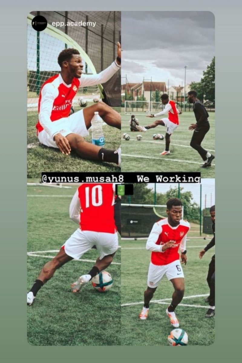 20yo Valencia midfielder spotted in Arsenal shirt 2 Yunus Musah in an Arsenal shirt