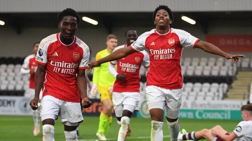 Arsenal learn potential opponents for EFL Trophy Round-of-32 3 The Arsenal u21s celebrate a goal against West Ham (Photo via Arsenal.com)