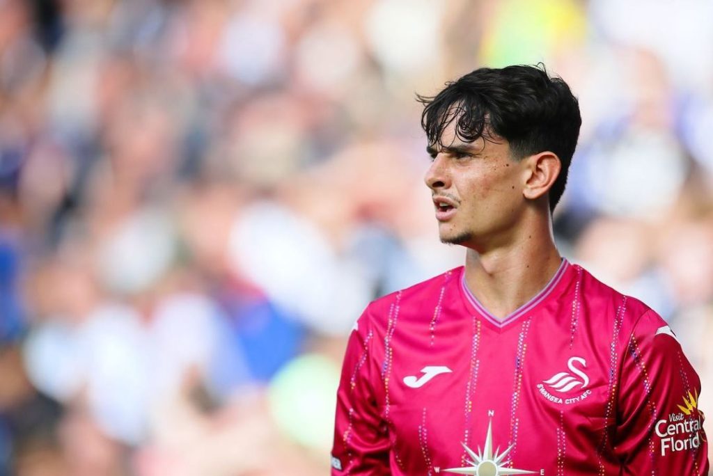 Arsenal youngster wins Goal of the Month award 2 Charlie Patino playing for Swansea City (Photo via Patino on Instagram)
