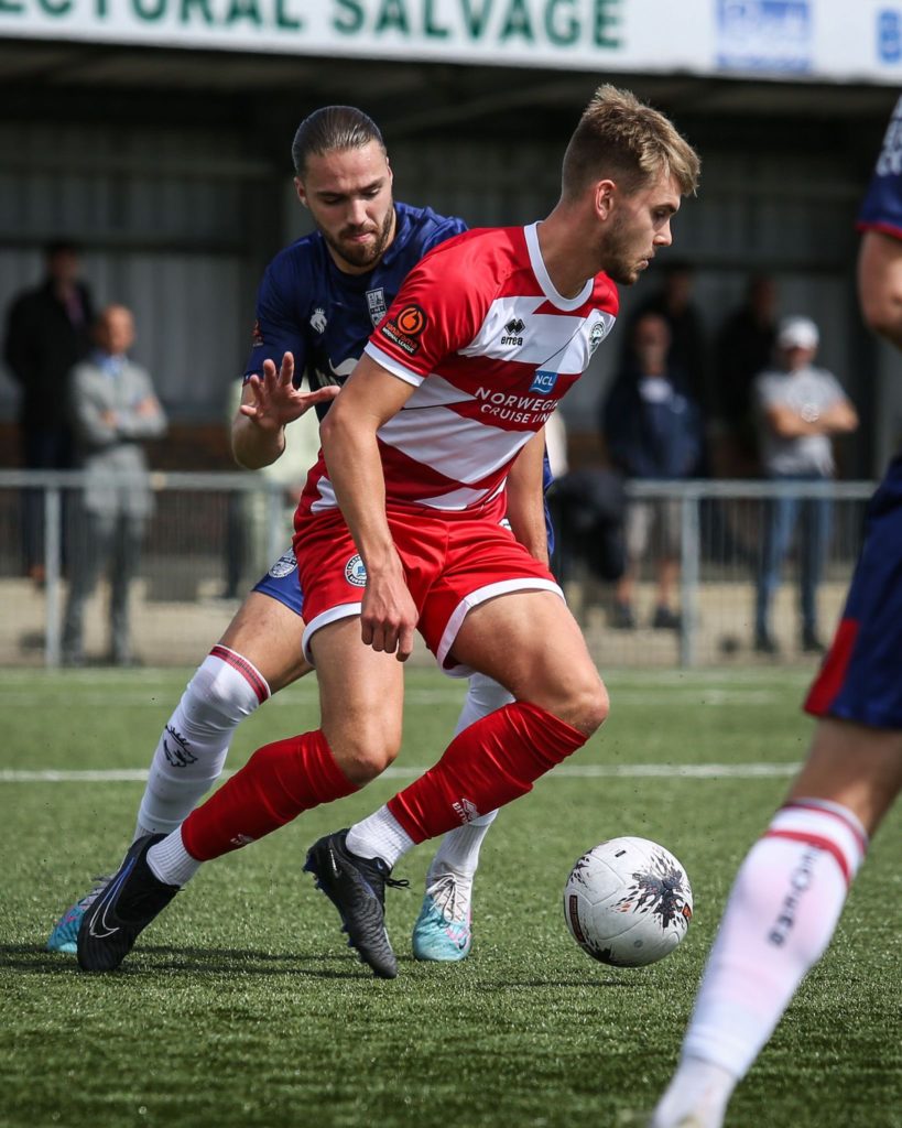 19yo Arsenal forward scores on loan debut 2 Billy Vigar playing for Eastbourne Borough (Photo via EBFC.co.uk)