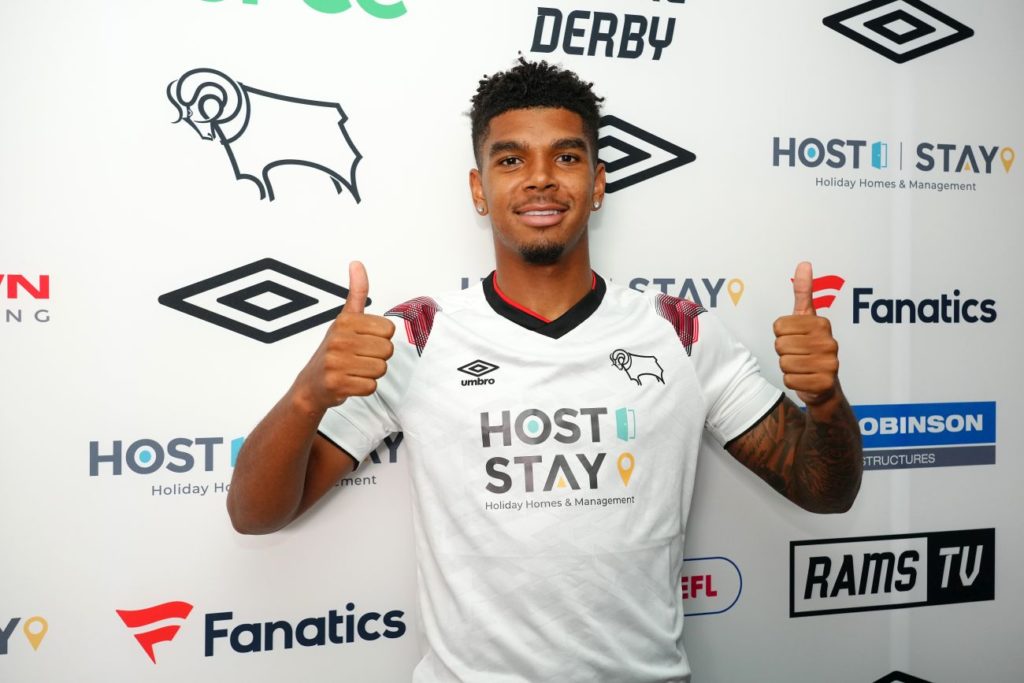 Arsenal striker confirms short-term loan move 2 Tyreece John-Jules after signing on loan for Derby County (Photo via DCFC.co.uk)