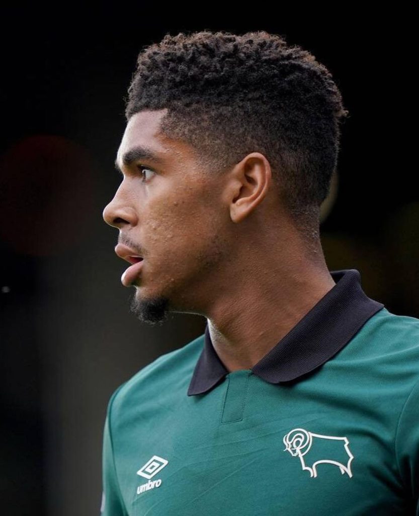 On-loan Arsenal forward returns to training after injury 4 Tyreece John-Jules playing for Derby County (Photo via John-Jules on Instagram)