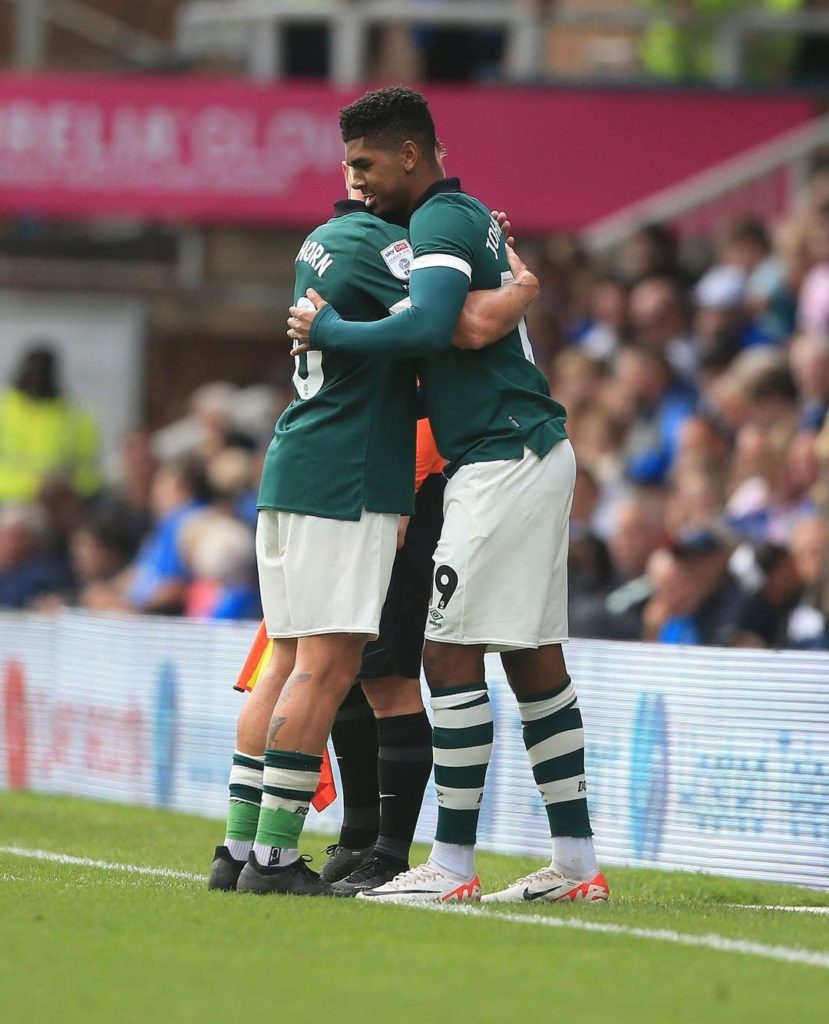 Arsenal loanee to return after 7-game absence 3 Tyreece John-Jules playing for Derby County (Photo via John-Jules on Instagram)