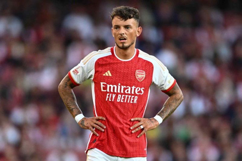 LONDON, ENGLAND - AUGUST 02: Ben White of Arsenal looks on during the pre-season friendly match between Arsenal FC and AS Monaco at Emirates Stadiu...