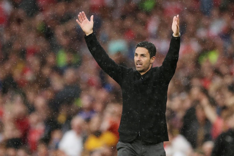 Arteta singles trio for praise after Fulham draw 2 LONDON, ENGLAND - AUGUST 26: Mikel Arteta, Manager of Arsenal, reacts during the Premier League match between Arsenal FC and Fulham FC at Emirates Stadium on August 26, 2023 in London, England. (Photo by Julian Finney/Getty Images)