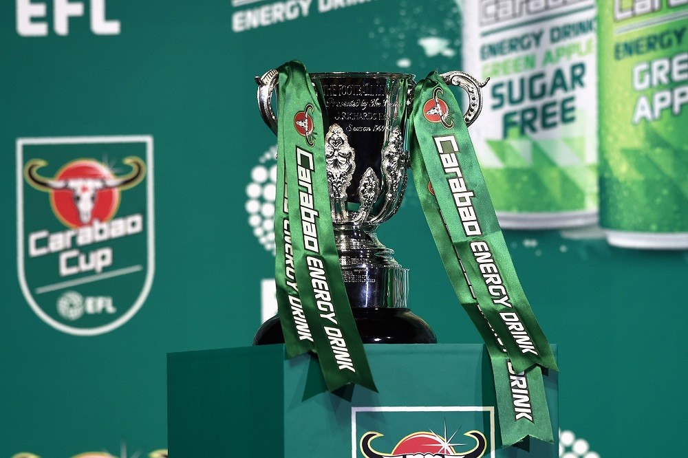 The EFL Carabao Cup is seen during a draw on June 16, 2017. (Photo: LILLIAN SUWANRUMPHA/AFP via Getty Images)