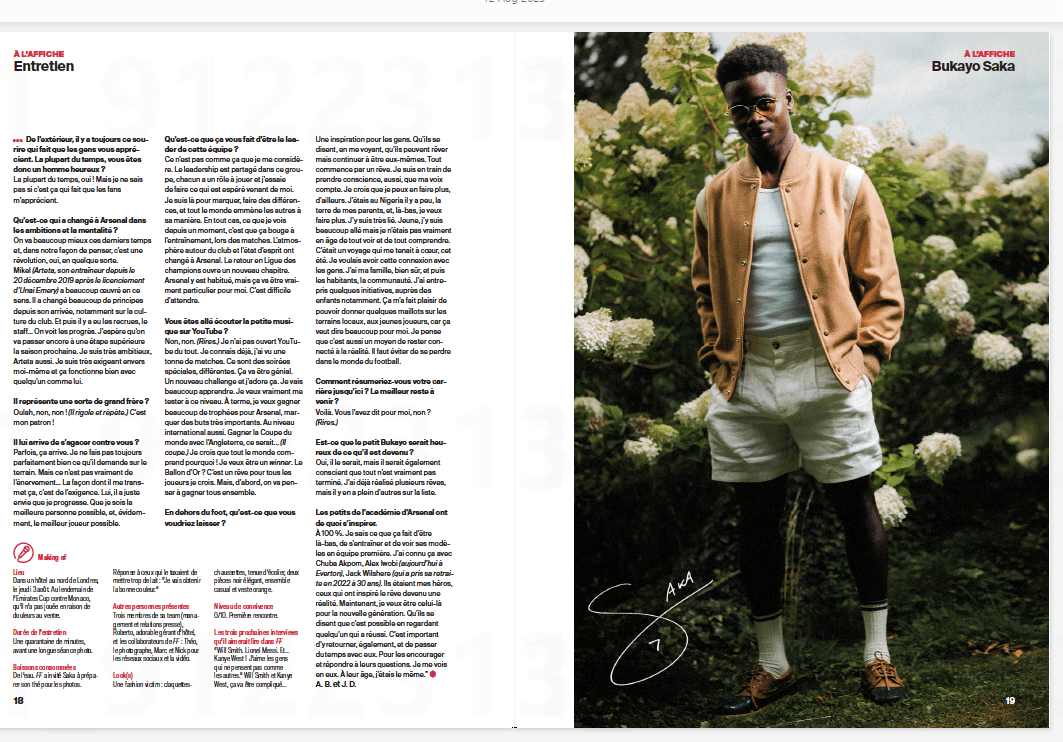 Bukayo Saka France Football interview