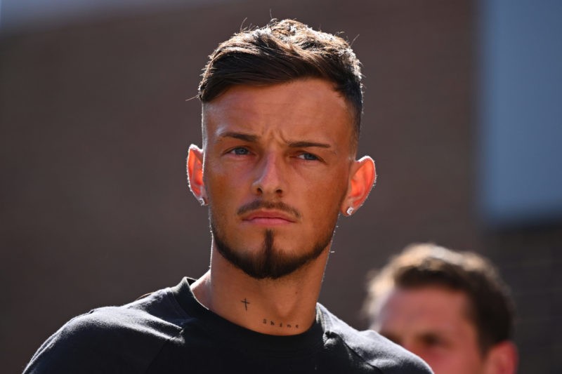 NOTTINGHAM, ENGLAND - MAY 20: Ben White of Arsenal arrives at the stadium prior to the Premier League match between Nottingham Forest and Arsenal F...