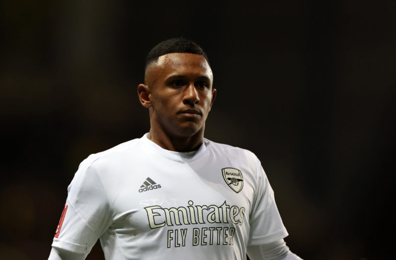 OXFORD, ENGLAND - JANUARY 09: Marcus Oliveira Alencar of Arsenal during the Emirates FA Cup Third Round match between Oxford United and Arsenal at ...