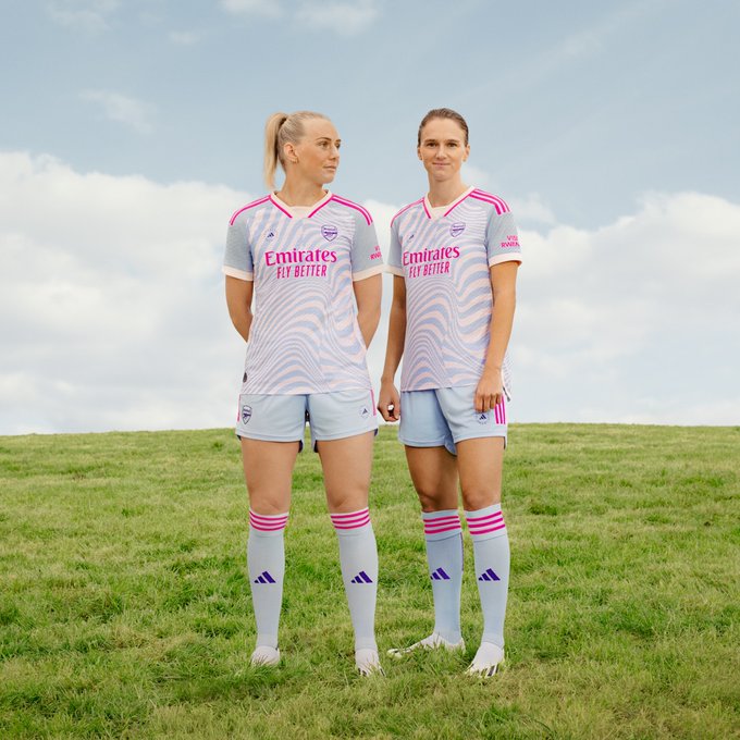 Arsenal Women's Team Away Kit for 2023/24 (Photo via Arsenal)