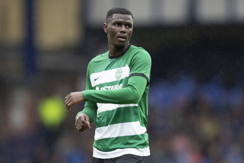 Arsenal turn to 3 former targets 4 LIVERPOOL, ENGLAND - AUGUST 5: Ousmane Diomande of Sporting CP in action during the pre-season friendly match between Everton and Sporting Lisbon at Goodison Park on August 5, 2023 in Liverpool, England. (Photo by Jess Hornby/Getty Images)