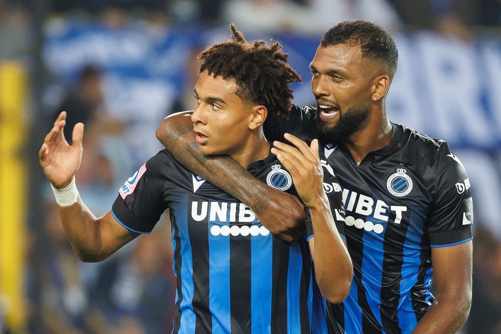 Arsenal send scouts to watch Odegaard's international teammate 2 Club's Antonio Nusa celebrates after scoring during a match between Club Brugge and Sporting Charleroi, on September 16th, 2023. (Photo by KURT DESPLENTER/BELGA MAG/AFP via Getty Images)