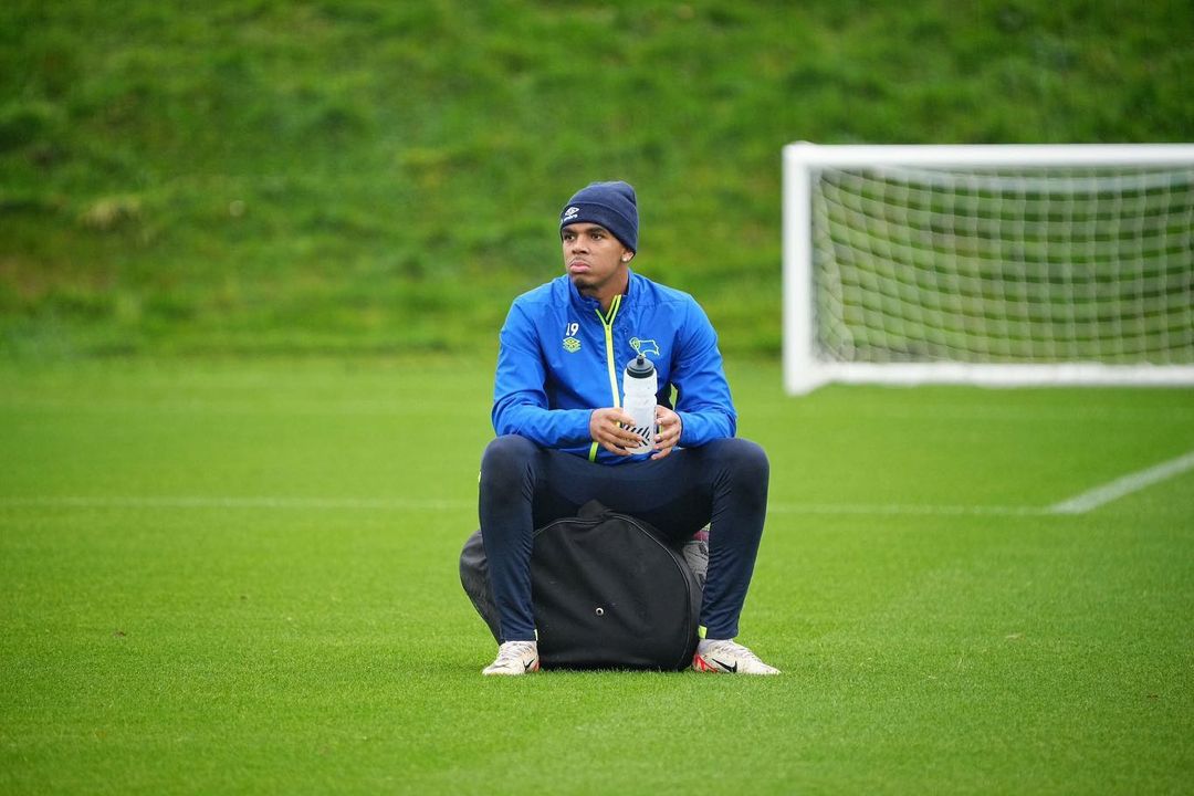 Tyreece John-Jules back in training with Derby County (Photo via John-Jules on Instagram)