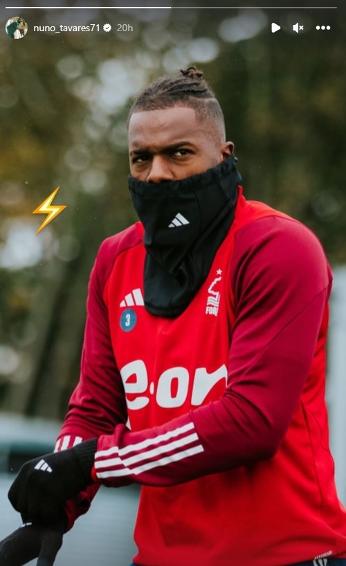 Nuno Tavares on his Instagram story
