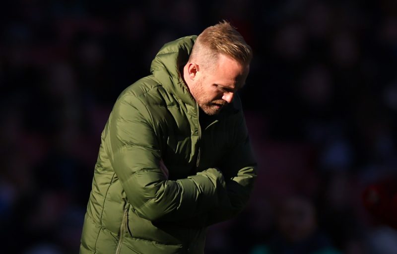 Arsenal clinch first Barclays WSL win in dramatic match against Aston Villa 4 LONDON, ENGLAND - OCTOBER 15: Jonas Eidevall, Manager of Arsenal, looks on during the Barclays Women's Super League match between Arsenal FC and Aston Villa at Emirates Stadium on October 15, 2023 in London, England. (Photo by Marc Atkins/Getty Images)