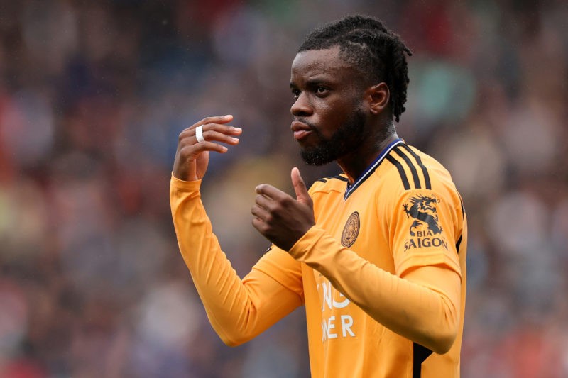 BLACKBURN, ENGLAND - OCTOBER 01: Stephy Mavididi of Leicester City in action during the Sky Bet Championship match between Blackburn Rovers and Lei...