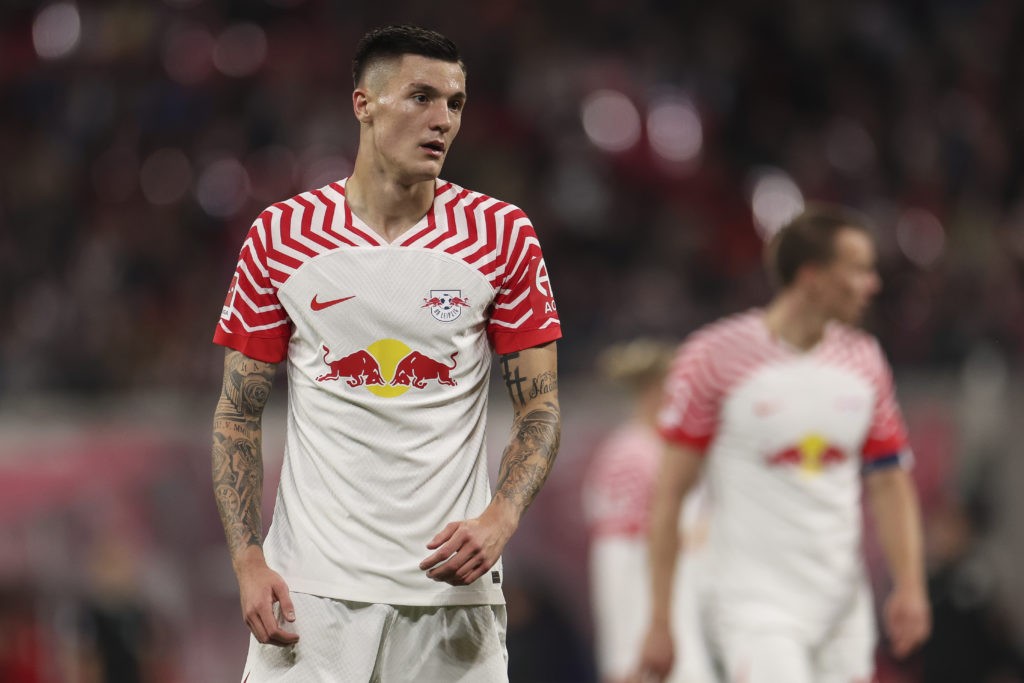 Arsenal send scouts to watch striker scoring every 65 minutes 2 LEIPZIG, GERMANY - OCTOBER 28: Benjamin Sesko of RB Leipzig looks on during the Bundesliga match between RB Leipzig and 1. FC Köln at Red Bull Arena on October 28, 2023 in Leipzig, Germany. (Photo by Maja Hitij/Getty Images)