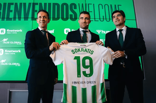 Sokratis signs for Real Betis (via Real Betis)